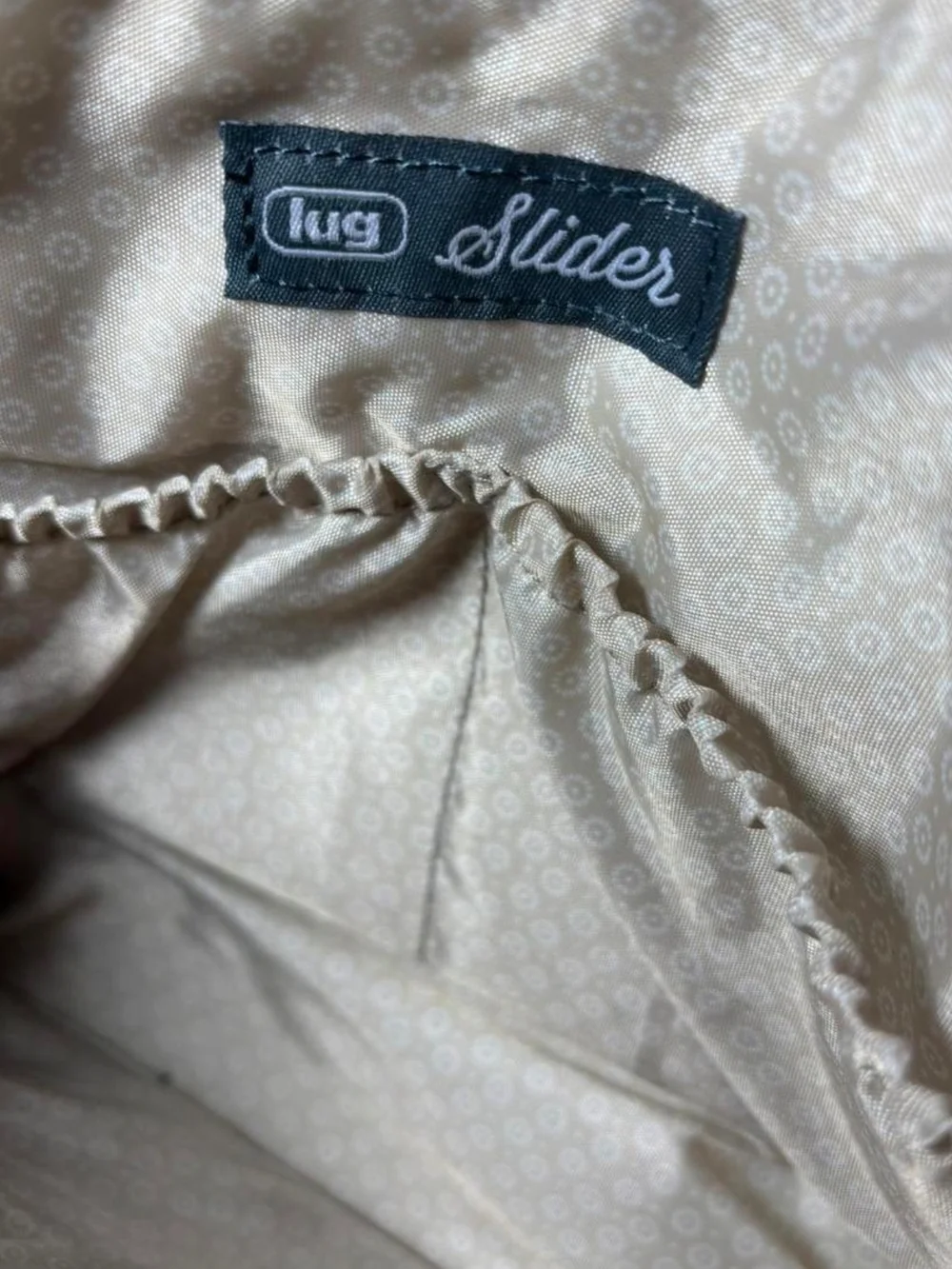 lug Slider Small Beige Crossbody Organizer